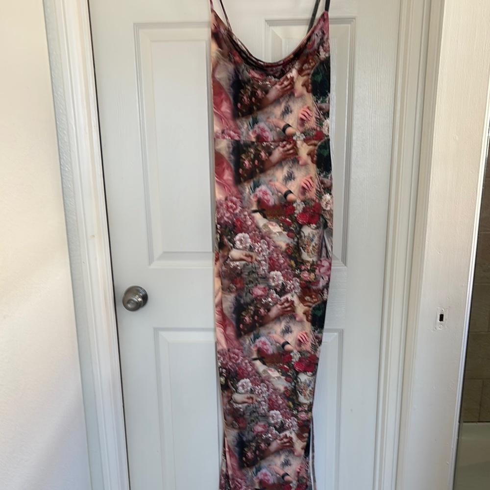 Floral Maxi Dress with Spaghetti Straps